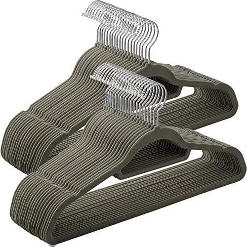 SONGMICS - Juego de 50 perchas de terciopelo 