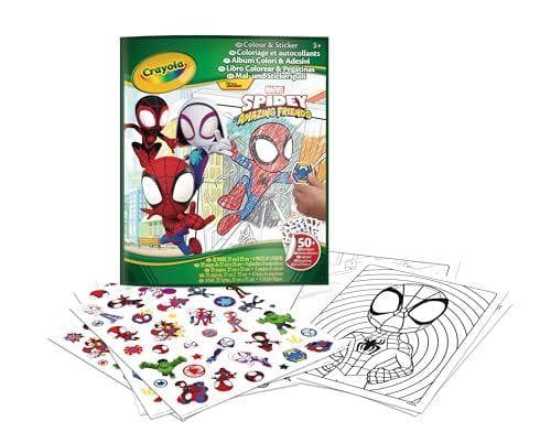 CRAYOLA - Álbum para colorear con pegatinas Spidey 