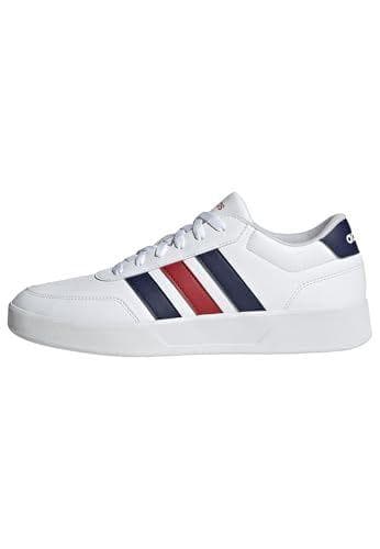 adidas Hombre Breaknet 3.0 Shoes, FTWR White/Dark Blue/Better Scarlet, 42 EU