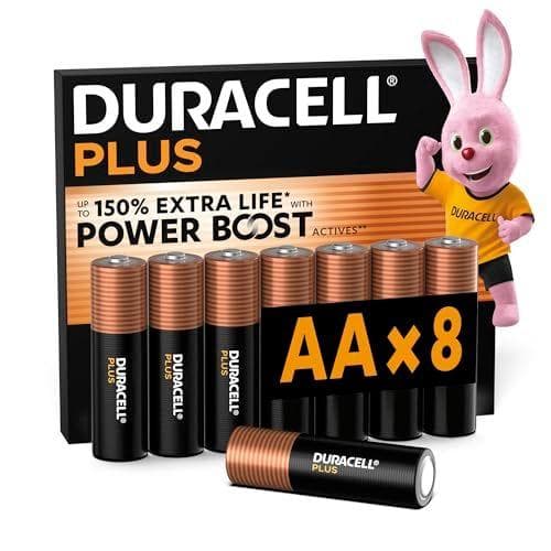 DURACELL Plus - Paquete de 8 pilas alcalinas AA 