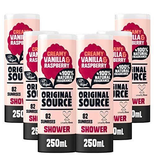 Original Source - Pack de 6 geles de ducha vainilla y frambuesa