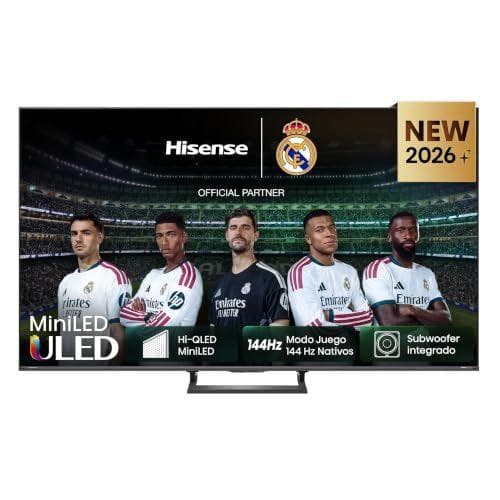 Hisense 65E8S - MiniLED Smart TV 65 Pulgadas, Hi-QLED MiniLED, Modo Juego 144 Hz Nativos, Subwoofer Integrado, Hi-View AI Engine, Total HDR Solution, Filmmaker Mode, Control por Manos Libres