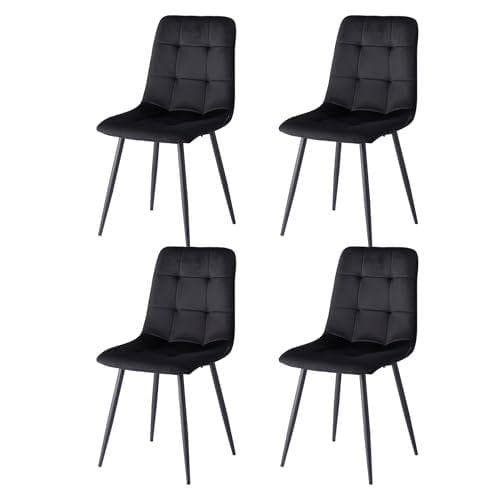 GrandCA HOME - Juego de 4 sillas de comedor 