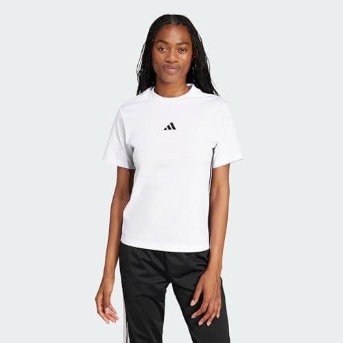 adidas - Camiseta de algodón y cuello redondo para mujer