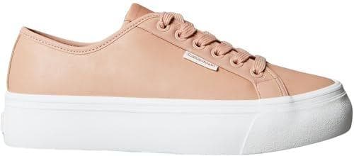 Calvin Klein Sneaker con Suela Vulcanizada Mujer Lace Up Low Top, Rosa (Tuscany), 38