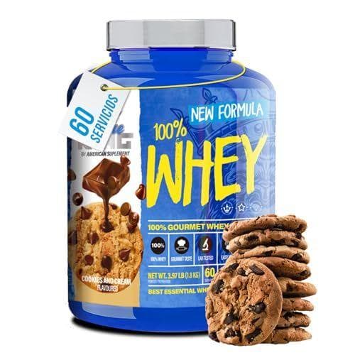 AS American Suplement -  Whey Protein | Contiene Creatina (1.8kg - Cookies)