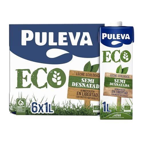 Puleva ECO - Pack de 6 bricks de leche ecológica semidesnatada BIO | Bienestar animal 