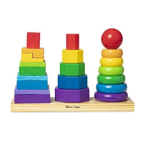 Melissa & Doug - Apilador geométrico con 25 piezas