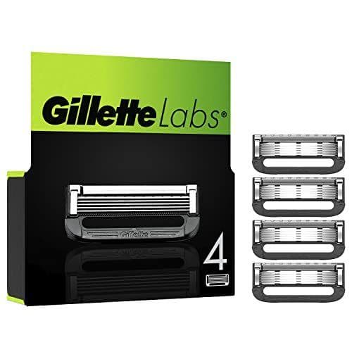 GilletteLabs - Pack de 4 recambios para maquinilla de afeitar para hombre