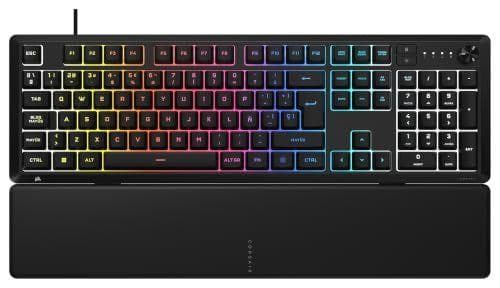 Corsair Skiff 100 - Teclado para juegos con cable Quiet RGB