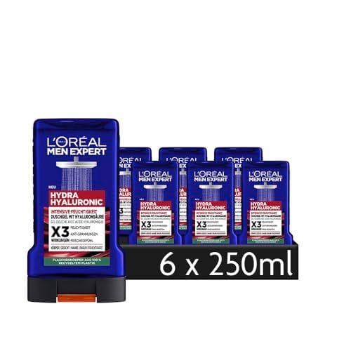 L'Oréal Men Expert Hyaluron - Gel de ducha y champú para hombres 
