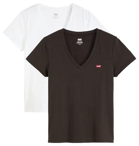 Levi'S - Pack de 2 camisetas con cuello en V para mujer