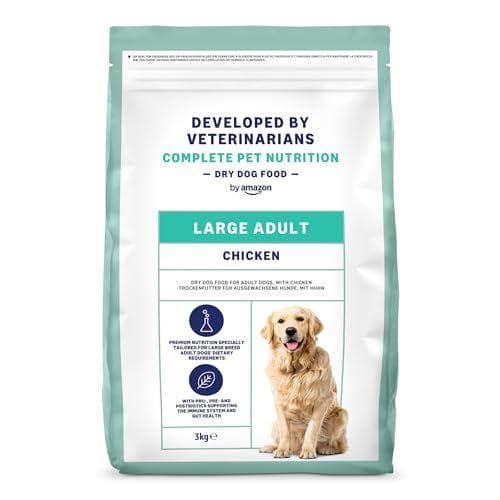 by Amazon - Alimento seco prémium para perros adultos | Pollo | 3 kg,