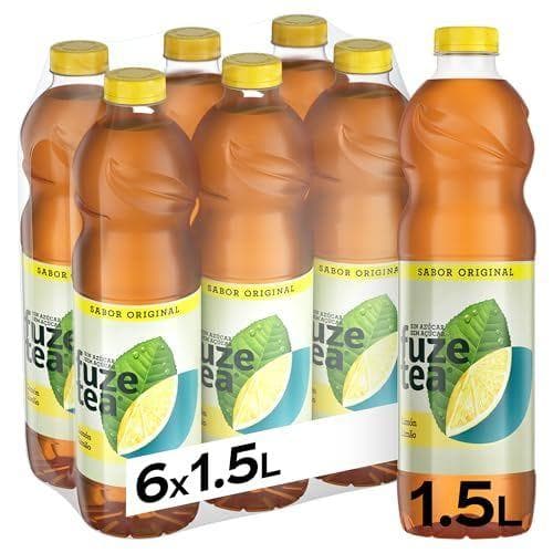 Fuze Tea Original - Pack de 6 botellas de sabor limón | Zero Azúcar | 1,5 L
