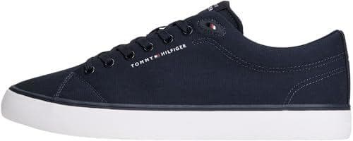 Tommy Hilfiger Low Top Sneaker Hombre Harlem Core con Cordones, Azul (Desert Sky), 42