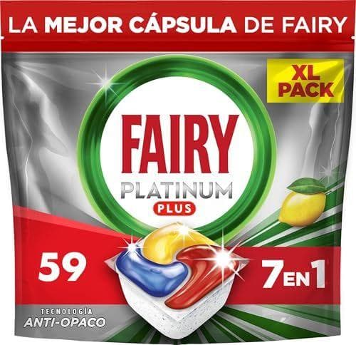 Fairy Platinum Plus - 59 cápsulas de lavavajillas