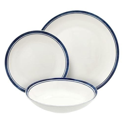 Tognana Filo Blu - Servicio de 18 platos para 6 personas | Porcelana