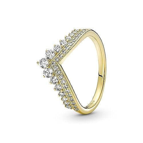 Pandora - Anillo chapado en oro de 14 quilates con cirtonitas 
