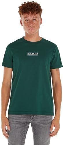 Tommy Hilfiger - Camiseta de manga corta y cuello redondo para hombre