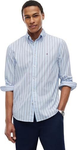 Tommy Hilfiger - Camisa de popelina para hombre