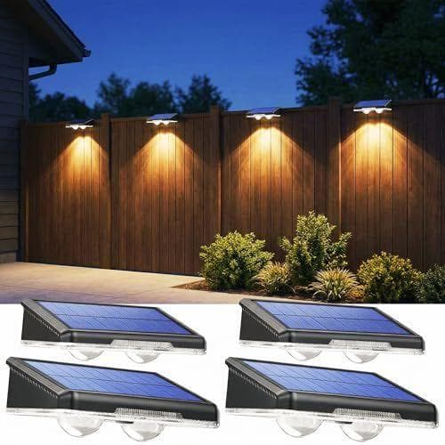 LakiHomi - Pack de 4 apliques solares de pared de exterior