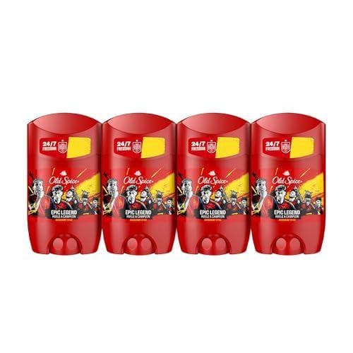 Old Spice Epic - Pack de 4 desodorantes en barra para hombre | Edición: Selección Española