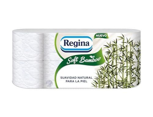Regina Soft Bamboo - 8 rollos de papel higiénico de 3 capas