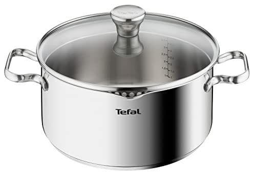 Tefal Duetto - Cacerola 24 cm, Acero inoxidable