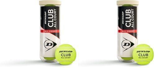 Dunlop - Pack de 2 botes con 3 pelotas de tenis 