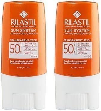 Rilastil - Pack de 2 sticks fotoprotectores transparentes con Spf 50+