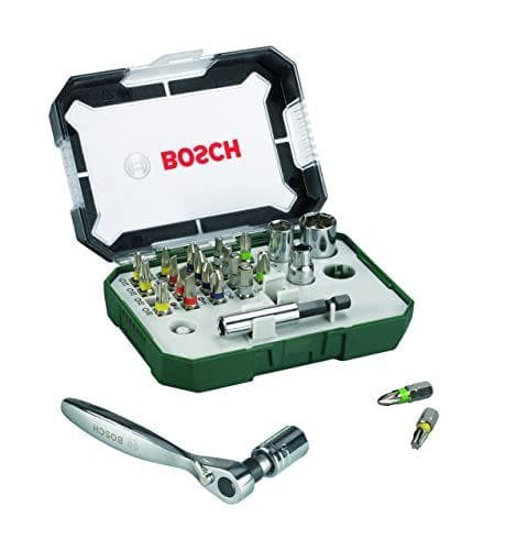 Bosch Professional - 22 Puntas de destornillador + trinquete