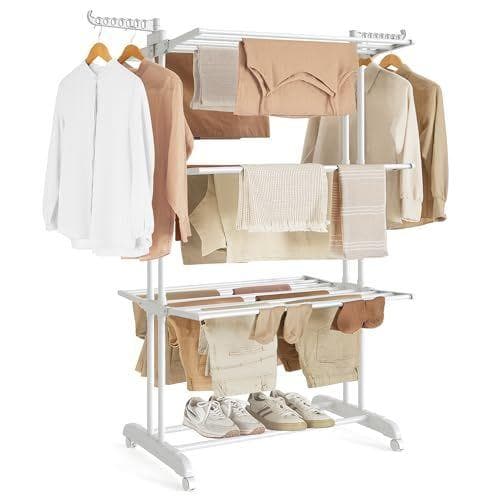 SONGMICS - Tendedero plegable de 4 niveles