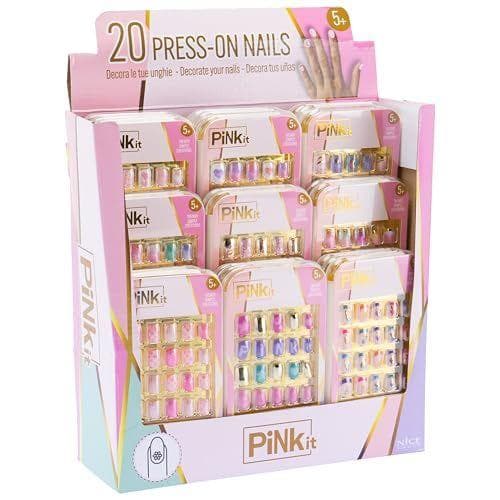 PINKIT Press On Nails - 1 paquete de uñas