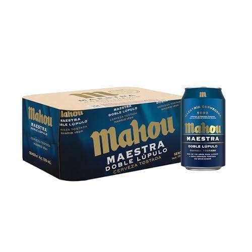 Mahou - Pack de 12 latas de cerveza tostada | Maestra doble lúpulo
