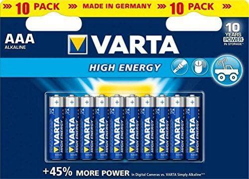 VARTA - Paquete de 10 pilas AAA 