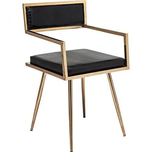 Kare Design Silla Jazz, oro, rosado, 81x44x49cm