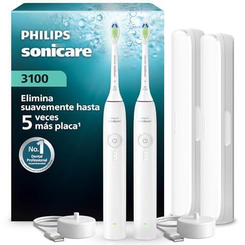 Philips Sonicare - Pack doble de cepillo dental sónico | Serie 3100
