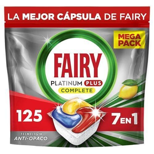 Fairy Platinum Plus - 125 cápsulas de lavavajillas todo en uno