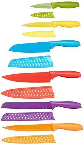 Juego de cuchillos de colores, 12 piezas