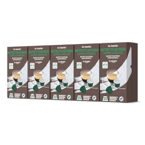by Amazon - 100 cápsulas de café compatibles con Nespresso | Certificado Rainforest Alliance