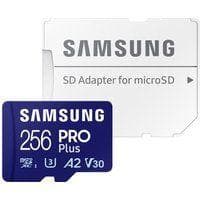 Samsung PRO Plus MicroSDXC 256GB UHS-I U3 A2 V30 Clase 10 con Adaptador SD