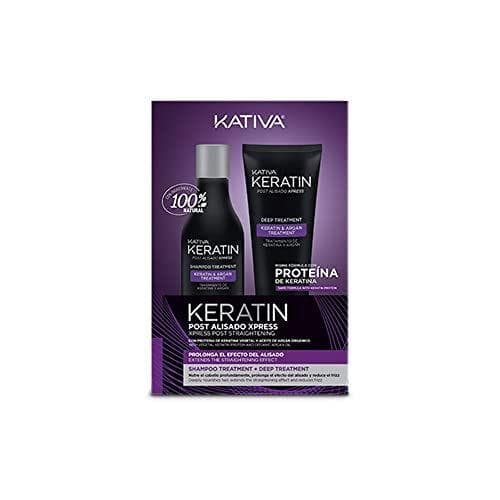 KATIVA Keratin Post Alisado Express Lote 2 Pz - Prolonga el tratamiento de alisado brasileño