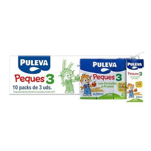 Puleva Peques 3 - Pack de 30 bricks de leche con fruta y cereales