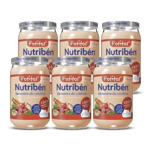 Nutribén - Pack de 6 potitos de menestra de cordero