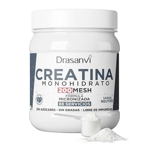 Dransavi - Creatina monohidratada pura | 100% Monohidrato sin mezclas | Sin sabor, vegana, sin aditivos