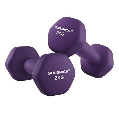 SONGMICS - Juego de 2 mancuernas de 2 kg 