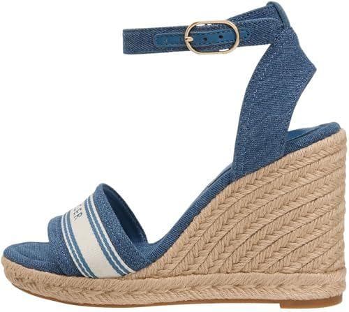 Tommy Hilfiger - Alpargatas de cuña y correa de tobillo para mujer