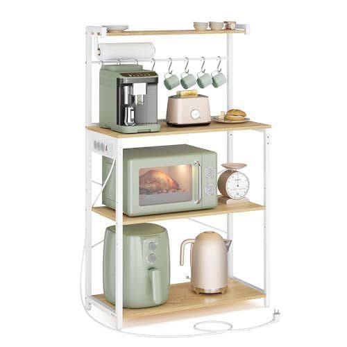VASAGLE - Estantería de cocina con enchufe múltiple