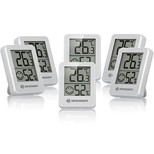 BRESSER Temeo - Set de 6 higroindicadores para pared