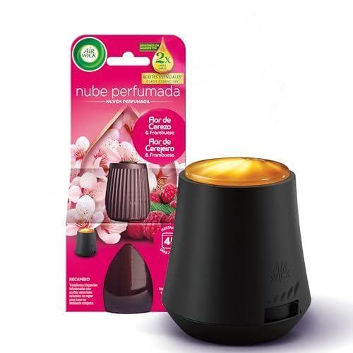 Air Wick Essential Mist - Ambientador difusor de aceites esenciales que brilla al liberar vapor
